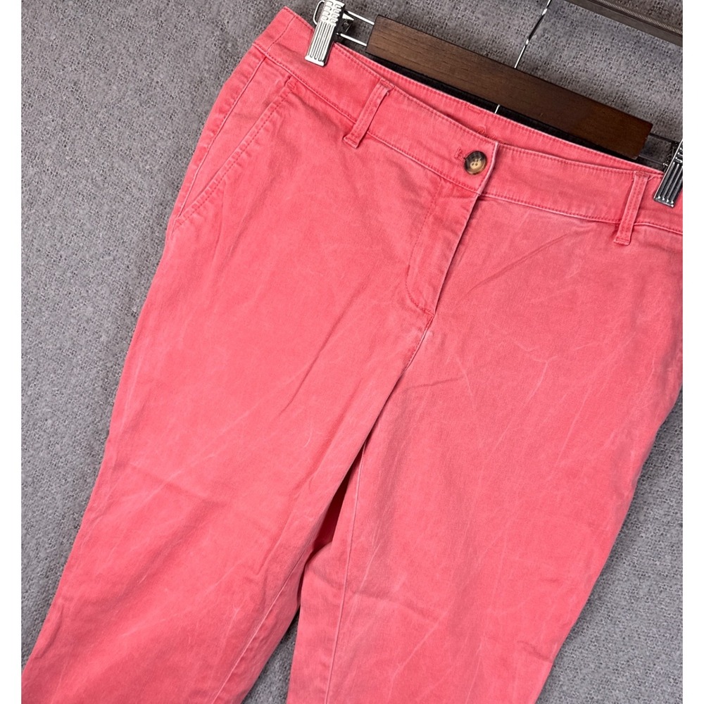 Tommy Bahama Boracay Coral Pink Cropped‎ Chinos Pants Womens Size 6 Khaki Barbie
